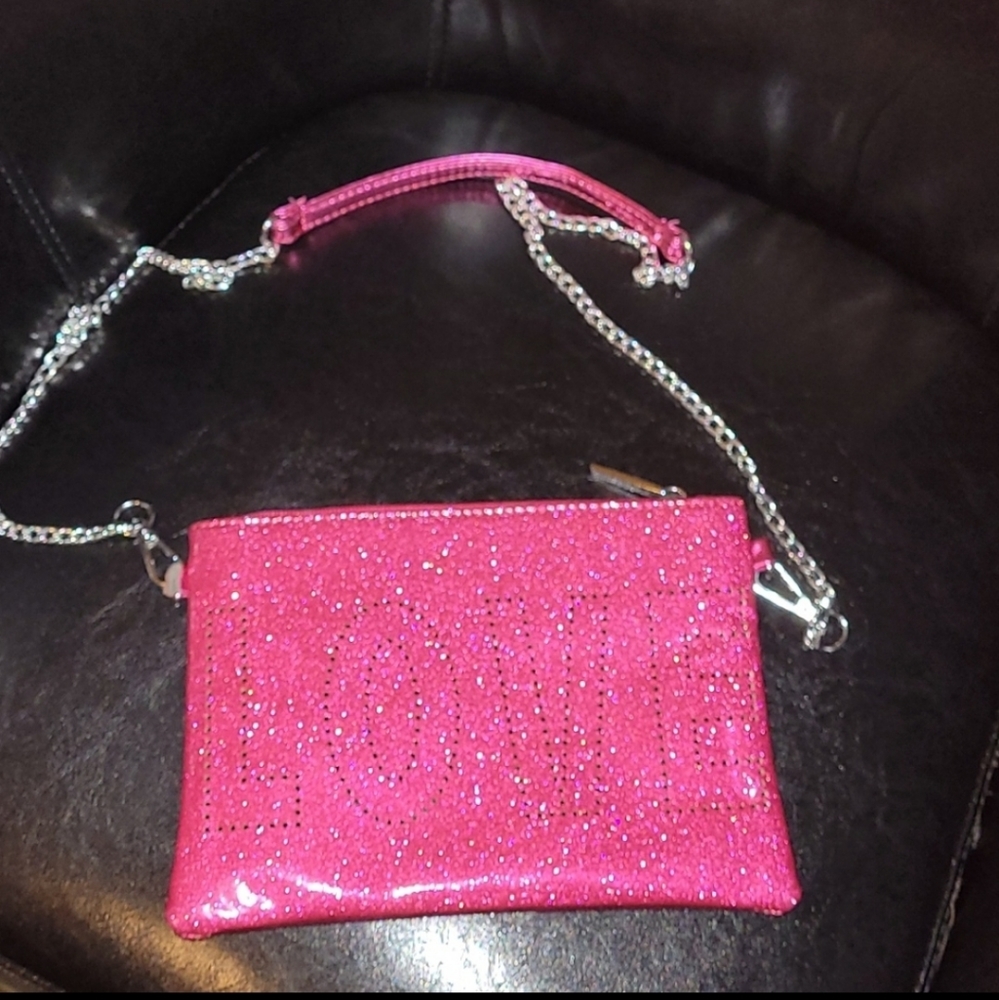 💕Bari Lynn Pink "LOVE" Crossbody Bag💕